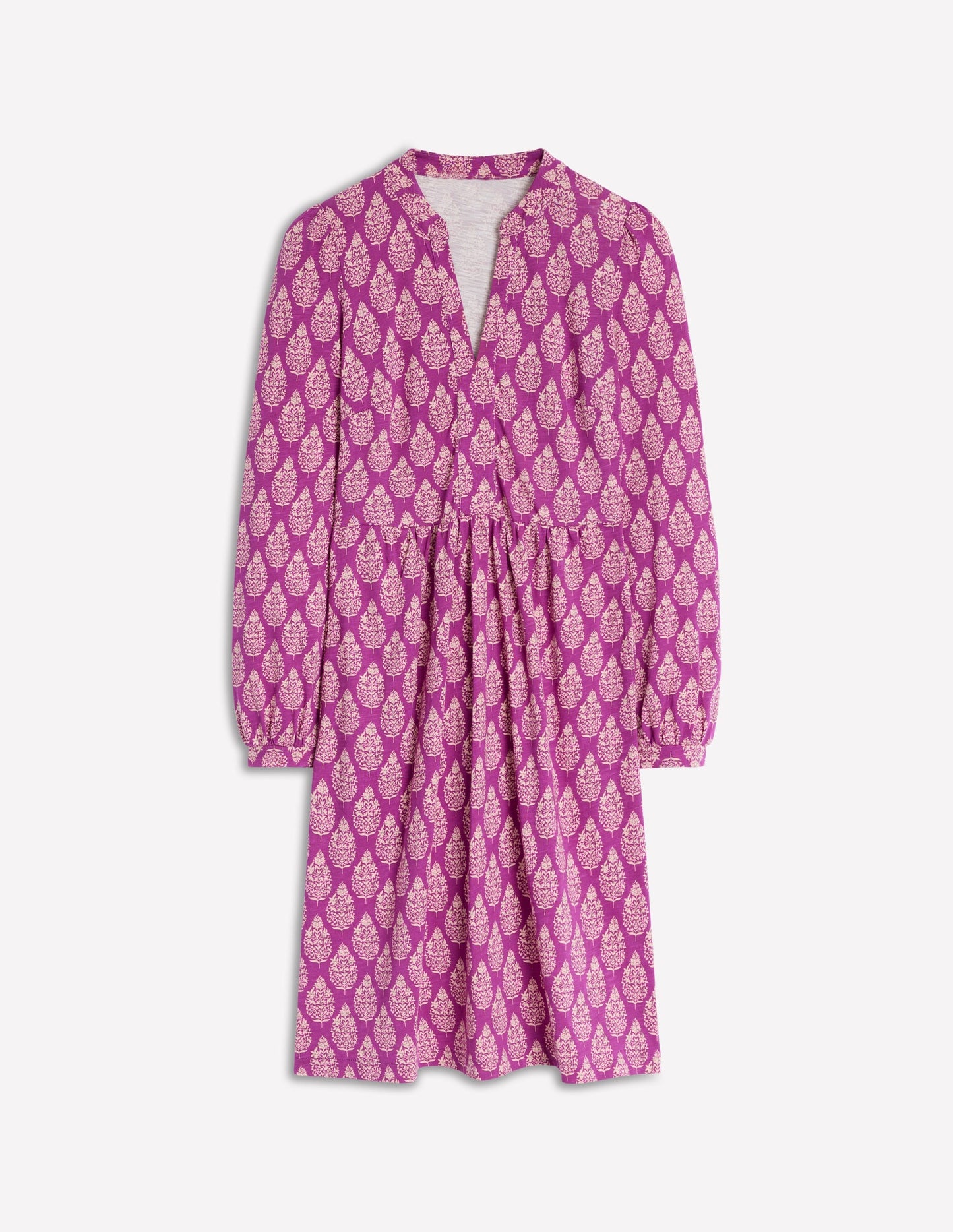 Naomi Relaxed Jersey Dress-Purple, Wildflower Bouquet