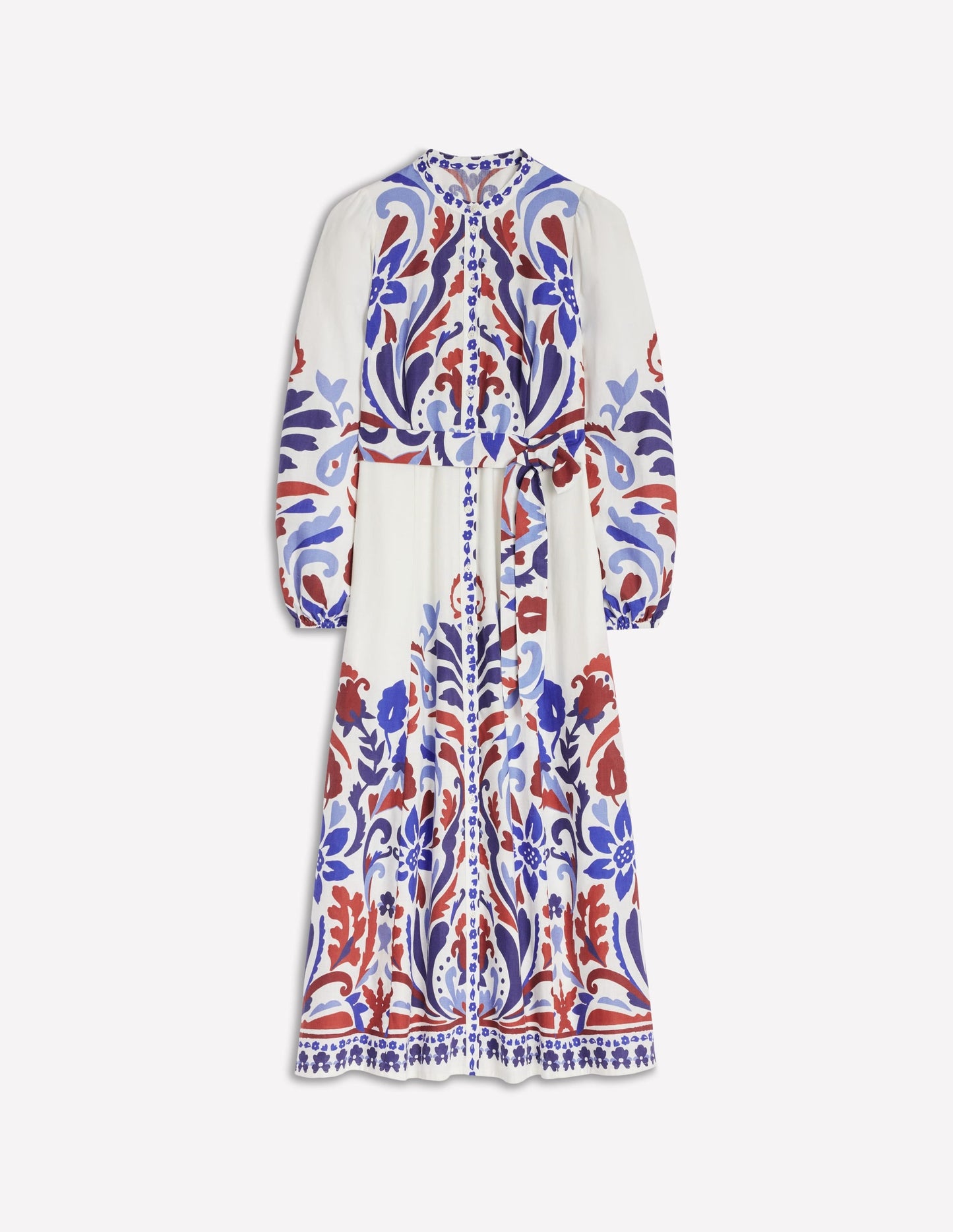 Mae Linen Blend Shirt Dress-Multi, Elaborate Garden