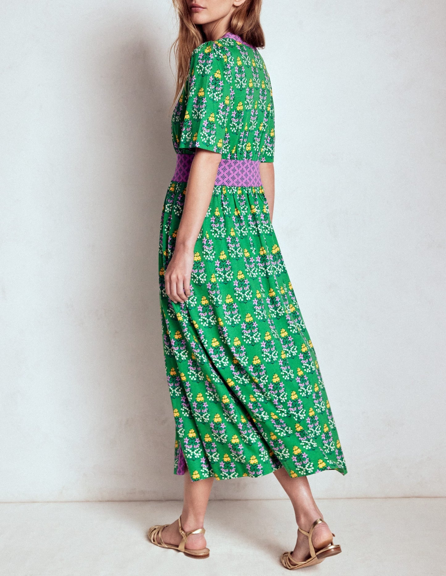 Natalia Jersey Tea Dress-Rich Emerald, Wildflower