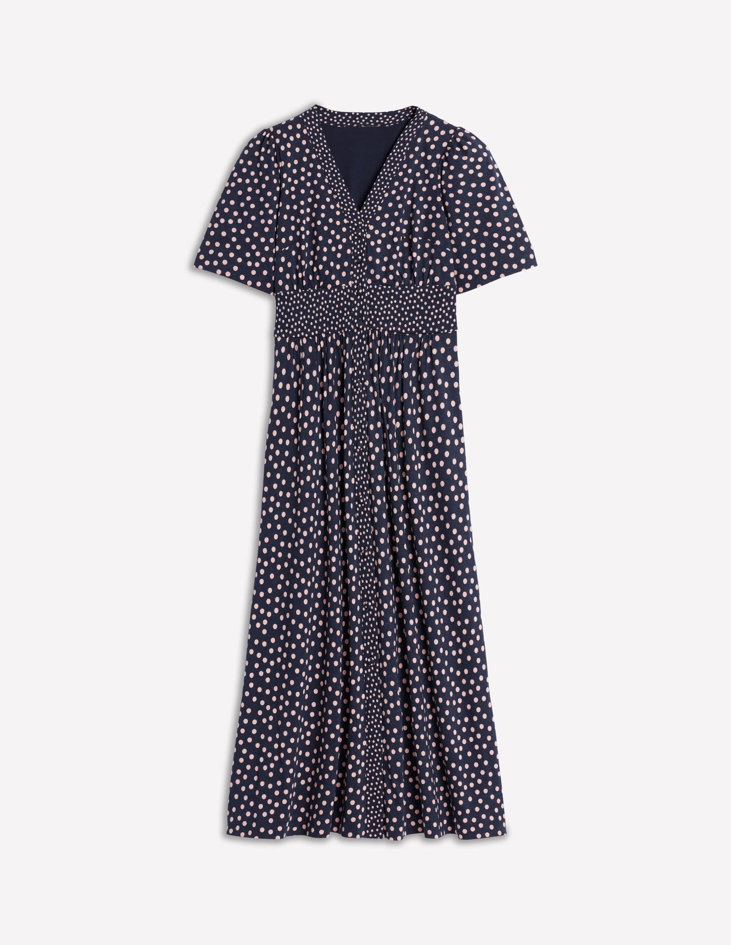 Natalia Jersey Tea Dress-French Navy, Ballet Slipper